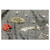Costume and Fashion Jewelry Including Brooches, Pe