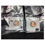 2006 and 2010 S Proof Pennies in Protective Sleeve