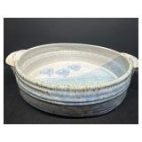 Signed Handmade Ceramic Serving Bowl with Handles