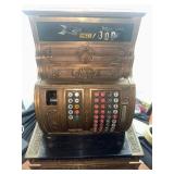 Brass National Cash Register with Decorative Detai