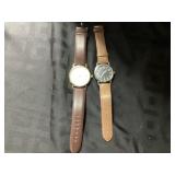 Two China Watches With New Batteries and Leather S