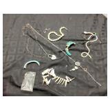 Jewelry Including Chains, Beads, and Decorative Pi