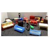 Great Dollhouse Furniture Lot with Various Pieces