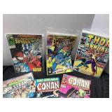 Marvel Comic Books Including Spider-Man, Thor, and