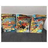 Three DC Superman Comic Books