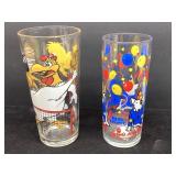 Two Bud Light and Cartoon-Themed Pint Glasses