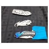 Three Folding Knives, Including Police Folding Kni
