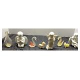 Decorative Figurines and Glass Bottle Set