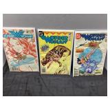 Three Wonder Woman Comic Books in Protective Sleev