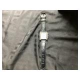 Bongo Quartz Watch With Decorative Stones and Blac