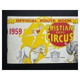 Cristiani Bros. Circus Route Book, 1959 Edition