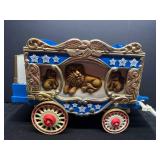 Jim Beam Straight Whiskey Decanter Circus Wagon Ca