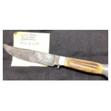 German Fixed Blade Knife with Stag Handle, Approxi