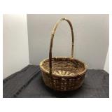 Handmade Woven Basket With Handle, 11 x 14 Inches
