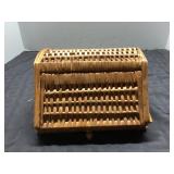 Woven Wood Roll-top Bread Box Cabinet, 5 x 8 Inche