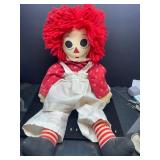 Handmade Raggedy Ann-Style Doll, Red Yarn Hair, Ci