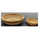 Two Woven Baskets, Large and Small