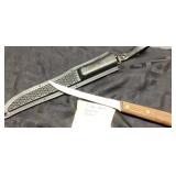 Carving Knife with Wooden Handle and Sheath