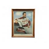 Framed Racing Driver Print, 12 x 15 Inches