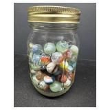 Ball Mason Jar with Assorted Marbles