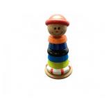 Wooden Stacking Toy Clown, 7 Inches Tall