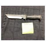 Fixed Blade Knife with Leather Handle