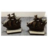 Cast Iron Sailing Ship Bookends