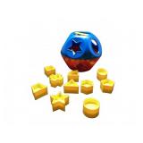 Shape Sorting Toy With 10 Yellow Pieces