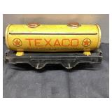 Texaco Tin Litho Toy Train Tank Car