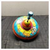 Ohio Art Vintage Tin Spinning Top Toy 6x7 Inches