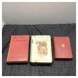Three 100+ Year Old Vintage Books Assorted