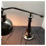 Black Adjustable Desk Lamp, Metal, Works