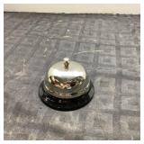 Nickel-Plated Service Bell with Black Base