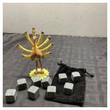 Decorative 5' Turkey Figurine With Whiskey Stones