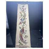Decorative Needlepoint Wall Hanging With Birds