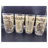 1974 Kentucky Derby Collector Glasses, Set of 4