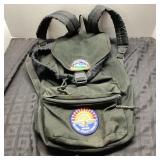 Black Canvas Backpack with Wildlife Foundation Pat