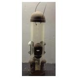 Tube Bird Feeder, 18 Inches Tall, Metal Ports