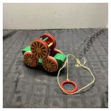 Wooden Pull Toy With Bell, 4x6 Inches
