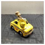 Curious George Yellow Taxi Toy Car