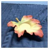 Leaf-Shaped Ceramic Bowl, 6x7 Inches