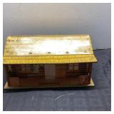 1950s Marx Toys Ranch House with Figures 7x11in