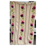 Handwoven Textile With Grape Motif and Fringe
