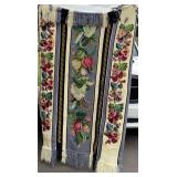 Handmade Floral Tapestry With Fringe Border