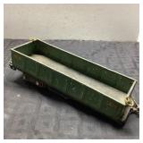 Green Tin Model Train Hopper Car 12 Inches Long