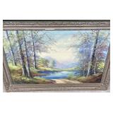 Framed Landscape Painting, 30 x 42 Inches