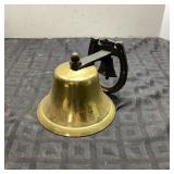 Brass Bell with Horseshoe Motif, 5x7 Inches