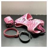 Small Dog Collar, Harness, and Leash Set