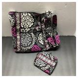 Vera Bradley Purse and Wallet Set Patterned Cotton