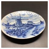 Schijver Delft Blue Windmill Plate, 8 Inch